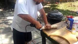 How to make a wooden dick with a grinder