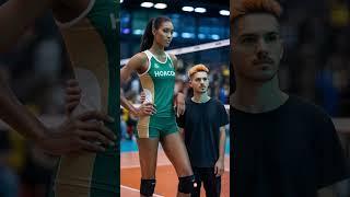 Volleyball Player Steals the Spotlight with Interview Performance ep.734 #volleyball #shorts #hoacon