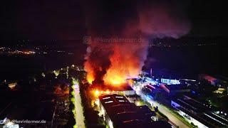 Fire at Backnang waste disposal company – fire department with over 150 personnel on scene | Sony...