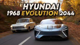 Hyundai Car Evolution 1968 - 2044 | Futuristic AI Car Transformation in 4K