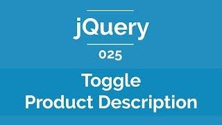 Arabic jQuery Practical Course #025 - Toggle Product Description