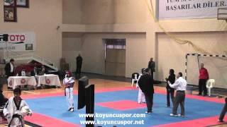 42kg Oznur Guven vs Gizem Oner (Turkish Junior Nationality Taekwondo Team Elections 2012)