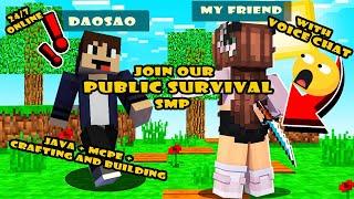 JOIN Our Public Survival Smp With Voice Chat for Java + MCPE + Crafting and Building | Daosao Gamers