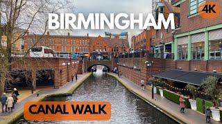 AMAZING CANAL Walk - BIRMINGHAM City Centre ‍️4K HD | ENGLAND | UK | 2022