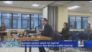 Business Owners Speak Out against Vaping Product Ban During Public Hearing