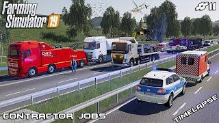 Cleaning A Massive Autobahn Pileup | Contractor Jobs In Farming Simulator 19