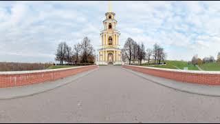 Glebovsky Bridge and Cathedral Belltower. Panoramic 360 video