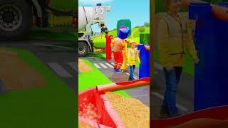 Play with a red ciment truck ! | Kidibli | Animaj Kids #shorts