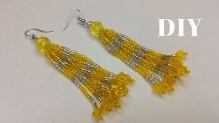 Beaded tassel earrings/Seed bead tassel earrings tutorial