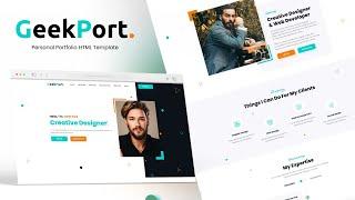 GeekPort : Personal Portfolio HTML5 Landing Page Template design | Geek Code Lab