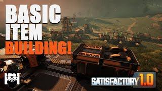 Satisfactory 1.0 - Early Stage - Automating First Basic Items | OneLastMidnight