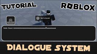 How To Make A Dialogue System | Roblox Tutorial