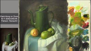 Painting still life with Acrylics
