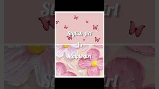 Stylish girl vs simple girl || dress || lipstick  || nail polish || #fashion #ytshorts