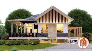 12X12M House design idea | 2 Bedroom Split Level