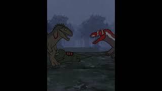 Giganotosaurus vs Spinosaurus | Jurassic World Animation #shorts