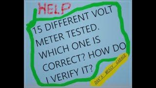 15 volt meters tested. Which one is correct? How do I know for sure?