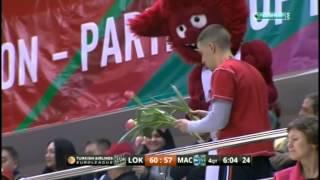 Zubastik gives flowers to fans