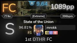 9.6⭐ mrekk | Rise Against - State of the Union [Extreme] +HDDTHR 96.81% FC #1 | 1089pp - osu!