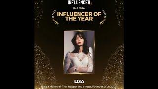 ลิซ่าคว้ารางวัล 'Influencer of the Year'  หรือ 'ผู้มีอิทธิพลแห่งปี'  งาน IMA 2024!