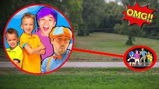 Drone Catches BLIPPI, LANKYBOX, SONIC & MORE! *In Real Life*