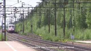 SJ X2000 trains at Laxå station, Sweden