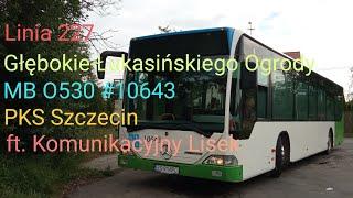 Szczecin Linia 227 Głębokie-Łukasińskiego Ogrody MB O530 #10643 ft. Komunikacyjny Lisek