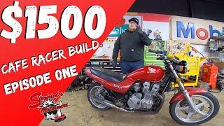 $1500 CAFE RACER BUILD CHALLENGE!  Honda NightHawk 750 budget build series