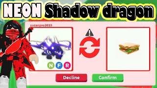 TRADING NEON SHADOW DRAGON IN 2023 ADOPT ME! ROBLOX