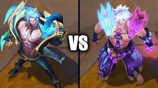 Radiant Serpent Sett vs Spirit Blossom Sett Skins Comparison (League of Legends)