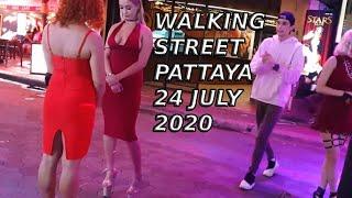 Walking Street, 24.7. 2020,  Pattaya, Open, Bar Girls, Party, People, Enjoying, Dancing, Fun, Happy,