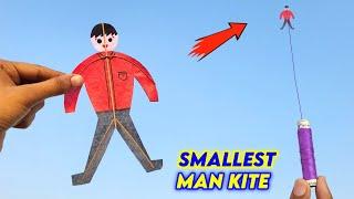 World's Smallest Man Kite , how to make paper man kite , flying unique homemade kite