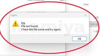 Pc Fix File not found Check the file name and try again Problem Solve in Windows 11,10,8,7