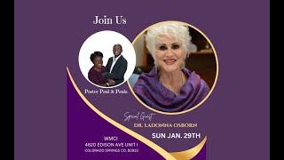 Bishop Dr. LaDonna Osborn at Word Mission Church International January 29th