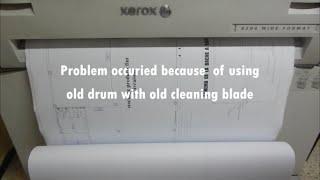 Repair for XEROX 6204-6705 Checking and cleaning the Drum and the cleaning blade