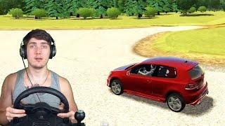 ГОНКИ НА ГОЛЬФЕ ПО ГОРОДУ + РУЛЬ  (Logitech Driving Force GT )  3d инструктор