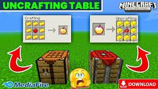 UNCRAFTING TABLE ADDON FOR MINECRAFT PE | MINECRAFT BUT CRAFTING IS REVERSED | UNCRAFTING ADDON 1.19