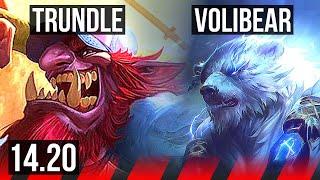 TRUNDLE vs VOLIBEAR (TOP) | 7 solo kills, 33k DMG | EUW Diamond | 14.20