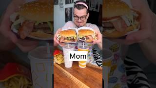 Who's carrying burger and fries PROPERLY?| Mom vs dad | CHEFKOUDY