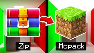 How To Turn A .Zip Texture Pack Into A .Mcpack File! (Minecraft Bedrock) #shorts