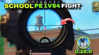 PUBG LITE SCHOOL PE 1VS4 FIGHT || PUBG LITE NEW UPDATE GAMEPLAY VIDEO 0.28.0 || PUBG LITE GAME