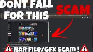 Roblox HAR File/GFX Scam.. Don’t lose your account to this.