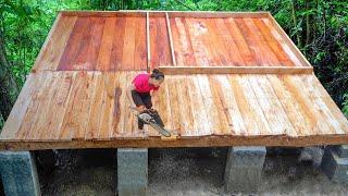 Woman Builds Wooden House in the Forest in 120 Days | Start to Finish