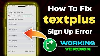 How to fix textplus sign up error | Textplus free number