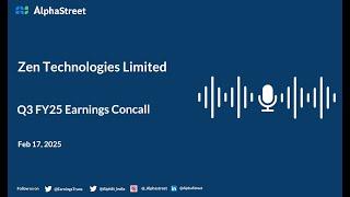 Zen Technologies Limited Q3 FY2024-25 Earnings Conference Call