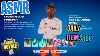 ASMR Fortnite NEW Free Slayer Juice WRLD Skin! Daily Item Shop  Relaxing Whispering 