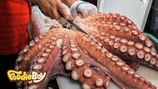 17kg 대왕문어 / 17kg Giant Octopus - Korean Street Food / 포항 죽도어시장