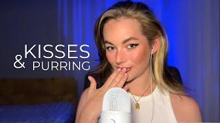 ASMR Purring, Kissing & Hand Movements