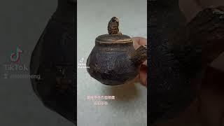 貓頭鷹壺鈕造型陳炫亨手作壺