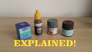 Thin and Airbrush Acrylic Paints: Tamiya, Mr.Hobby, MIG, Revell